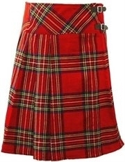 Royal Stewart Tartan Pleated Wrap around Kilt Skirt