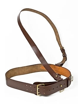Sam Browne Belt with Gold fitting 2 D rings