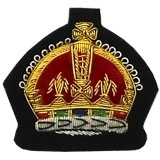 Kings Crown Badge on Black 