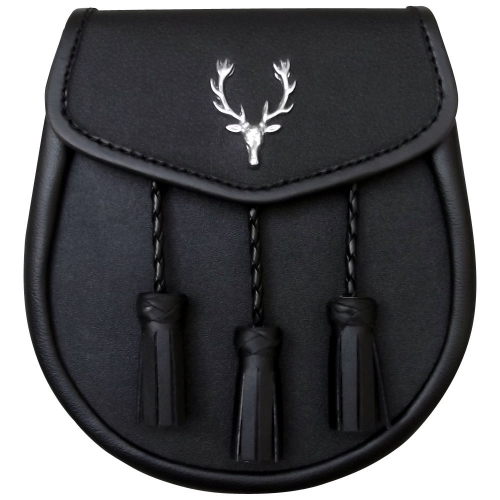 Sporrans leather Stag badge on the flap