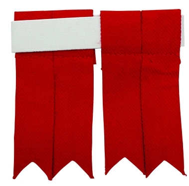 Scottish Kilt Hose Sock Flashes Plain Red