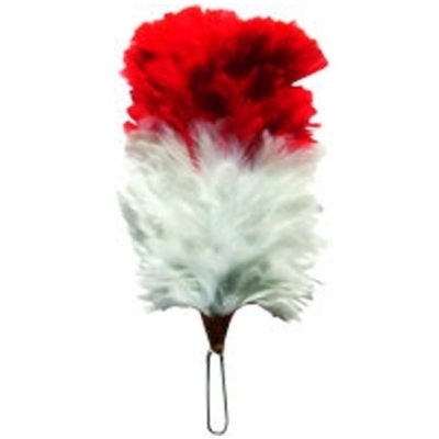 Red over White Feather Hackle Plum