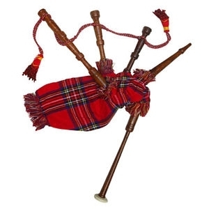 Toy Kid Dummy Bagpipe Brown wood Chanter
