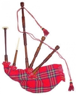 Bagpipe Antique Brown wood Royal Stewart Cover