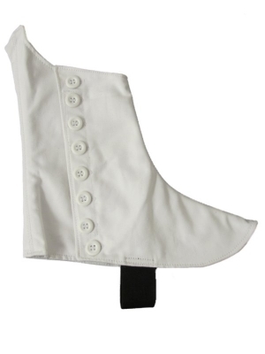 Highland Hose Spats white buttons Velcro fastening 