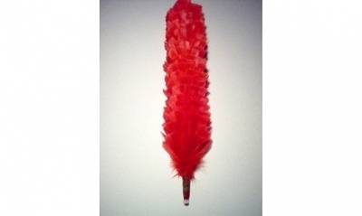 Feather bonnet hackle Red 12″