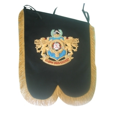 Bagpipe Banner Embroidered Fringes Braid colors