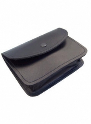 Music Cord Pouch Black leather