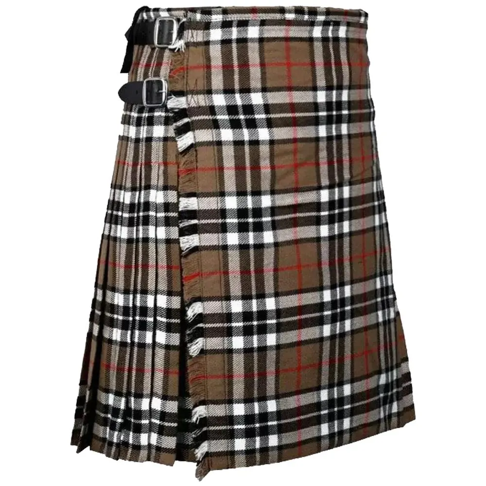 Camel Thompson Tartan Kilt: A Blend of Authenticity and Style