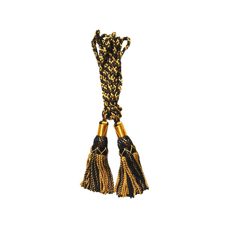 Bagpipe Silk Drone Cord Black and Gold
