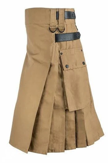 Unveiling the Khaki Tan Utility Kilt: Your Portable Storage Solution