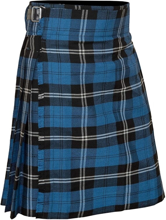 Kilt – Blue Ramsay Tartan | Acrylic PV Blend 16oz | Traditional Sett