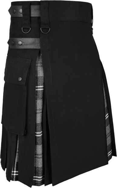 Granite Tartan Hybrid Kilt | Box Pleated – Modern Style