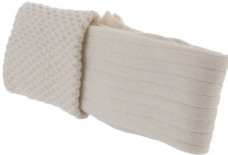 Cream Ivory Kilt Hose Popcorn Cuff