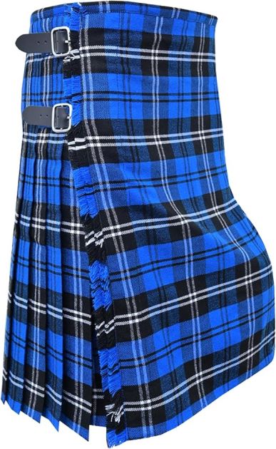 Kilt – Blue Ramsay Tartan | Acrylic Blend | Traditional Sett